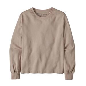 Patagonia Women's Regenerative Organic Cotton Essential Pullover Tan Sweatshirt